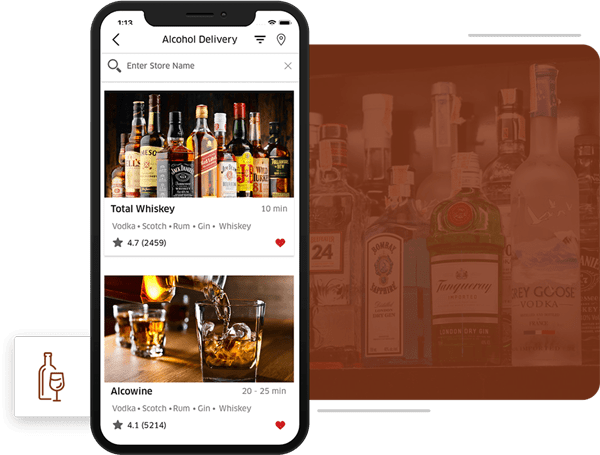 create an app like drizzly and for booze delivery business