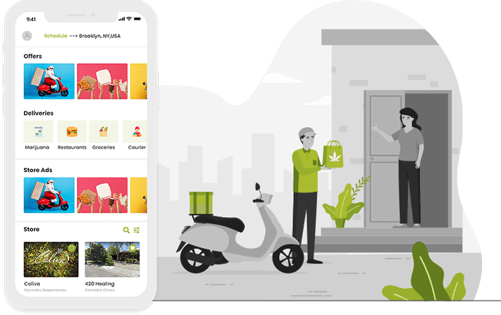 on demand marijuana delivery app development
