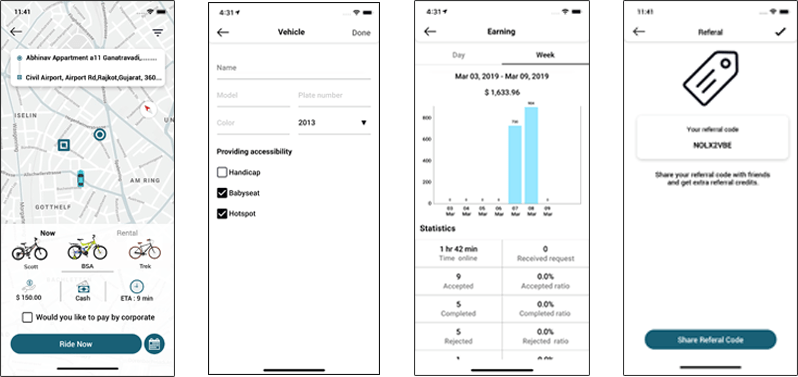 on demand bicycle booking business app