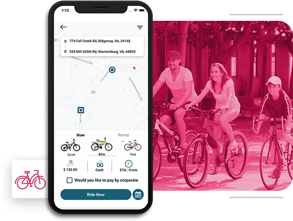 on demand bicycle sharing system