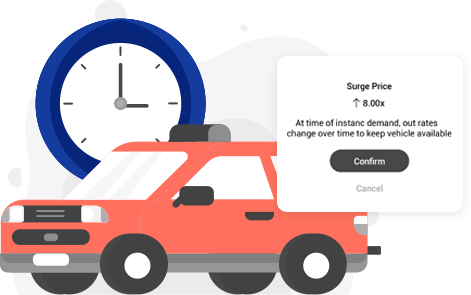 surge price features of transportation app