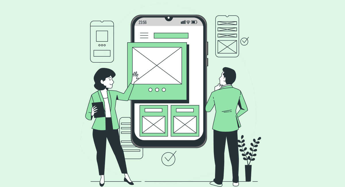 mobile app wireframe