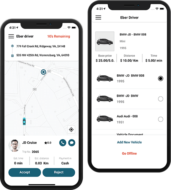 uber app clone driver app for provide service